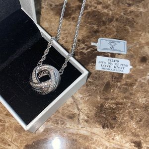 Diamond Love Knot Necklace